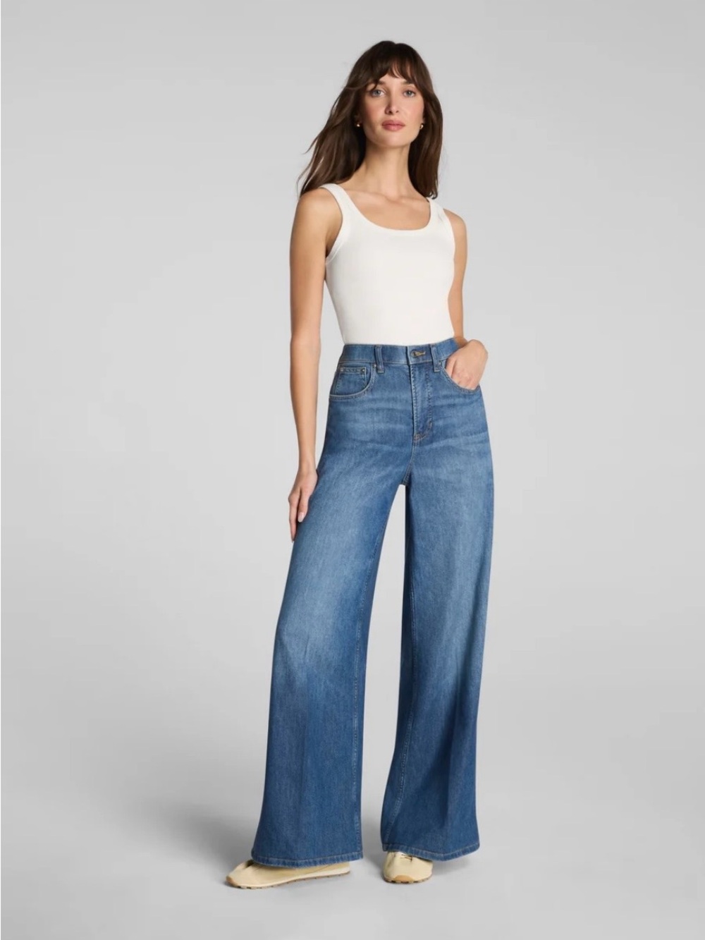 SPANXsupersmooth Authentic 360 Lightweight Super Wide Leg Jeans NWT